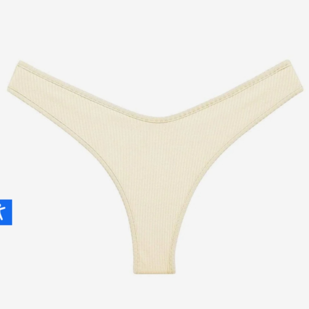 Montce Cream Rib Lulu Bikini bottom Size XS- NWOT